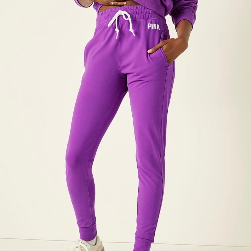 Pink Cotton Waist Joggers